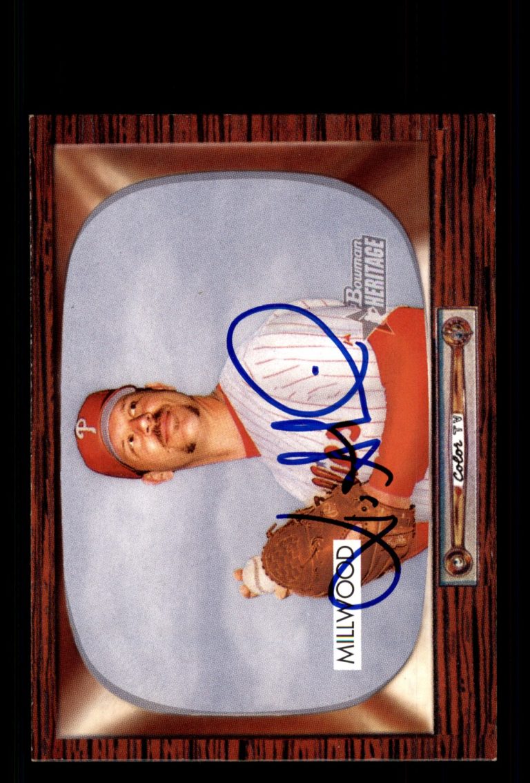 Signed Baseball Card Auto Kevin Millwood 2004 Bowman Heritage #196 Phillies