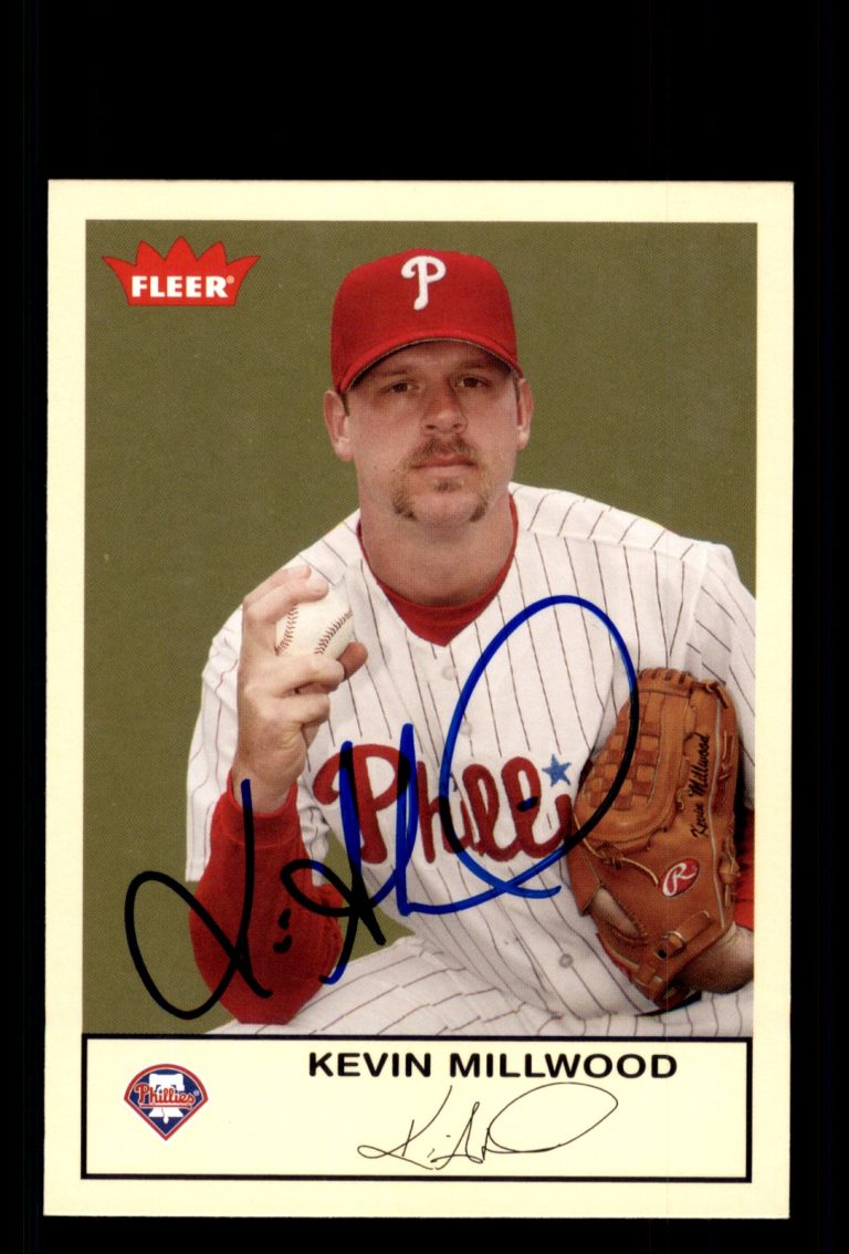 Signed Baseball Card Auto Kevin Millwood 2005 Fleer Tradition #168 Phillies