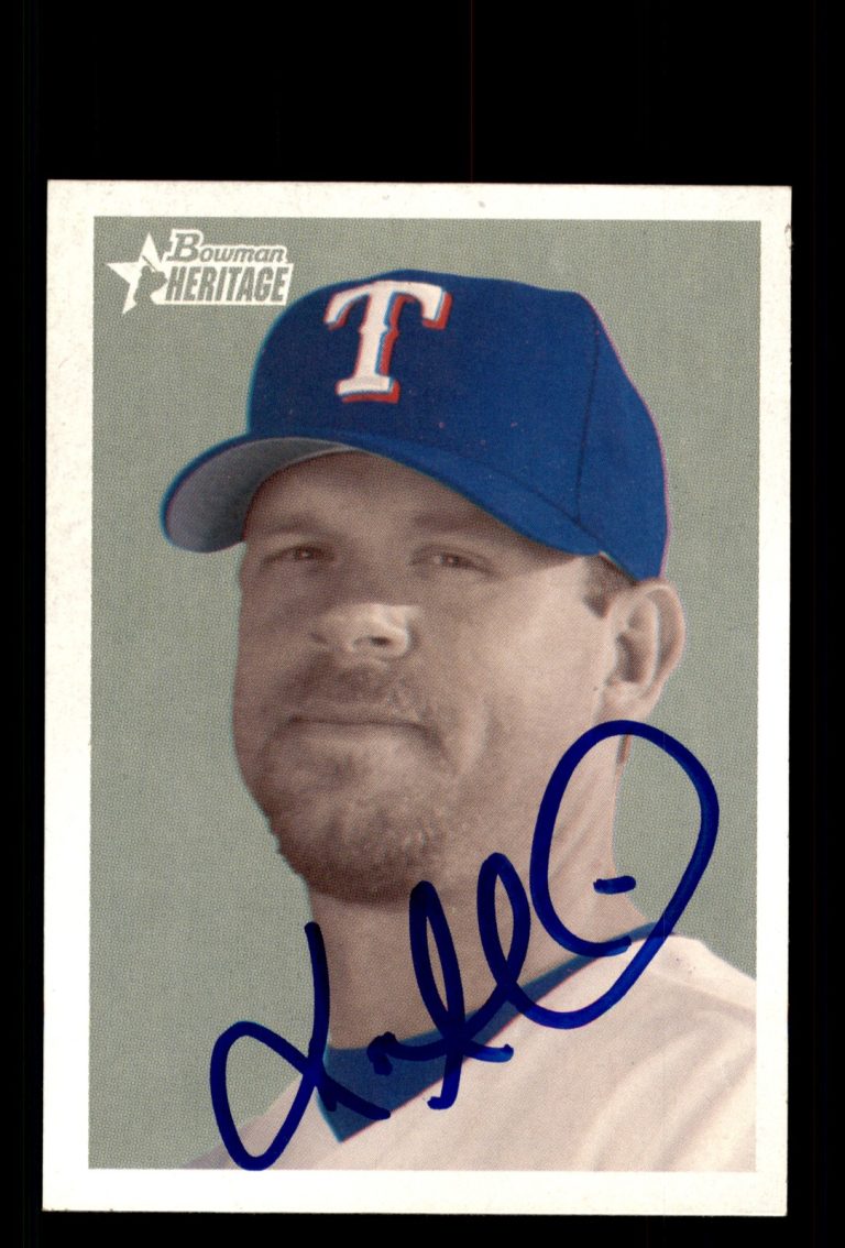 Signed Baseball Card Auto Kevin Millwood 2006 Bowman Heritage #29 Texas Rangers
