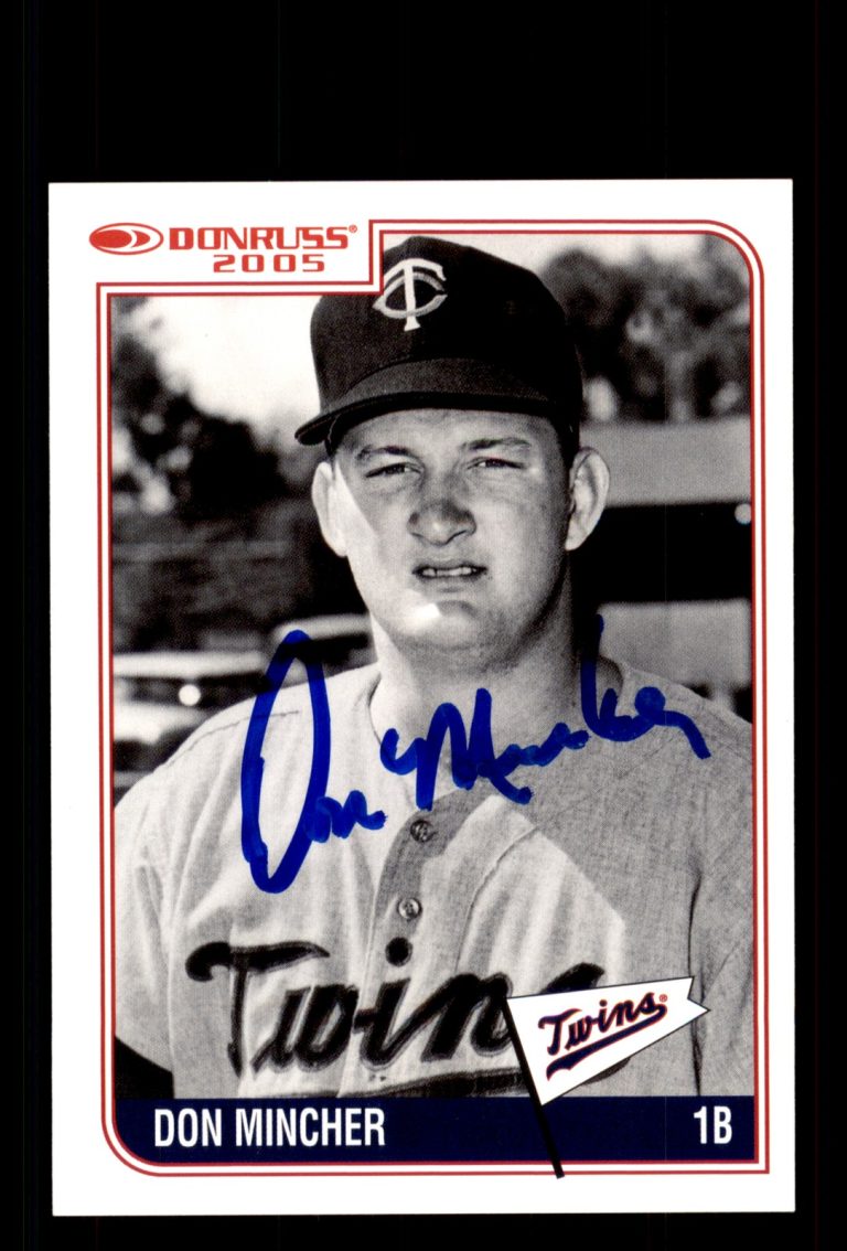 Signed Baseball Card Auto Don Mincher 2005 Donruss Minnesota Twins 1965 ALC #24