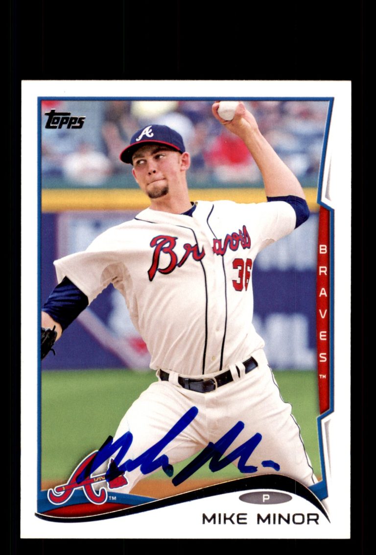 Signed Baseball Card Auto Mike Minor 2014 Topps #316 Atlanta Braves