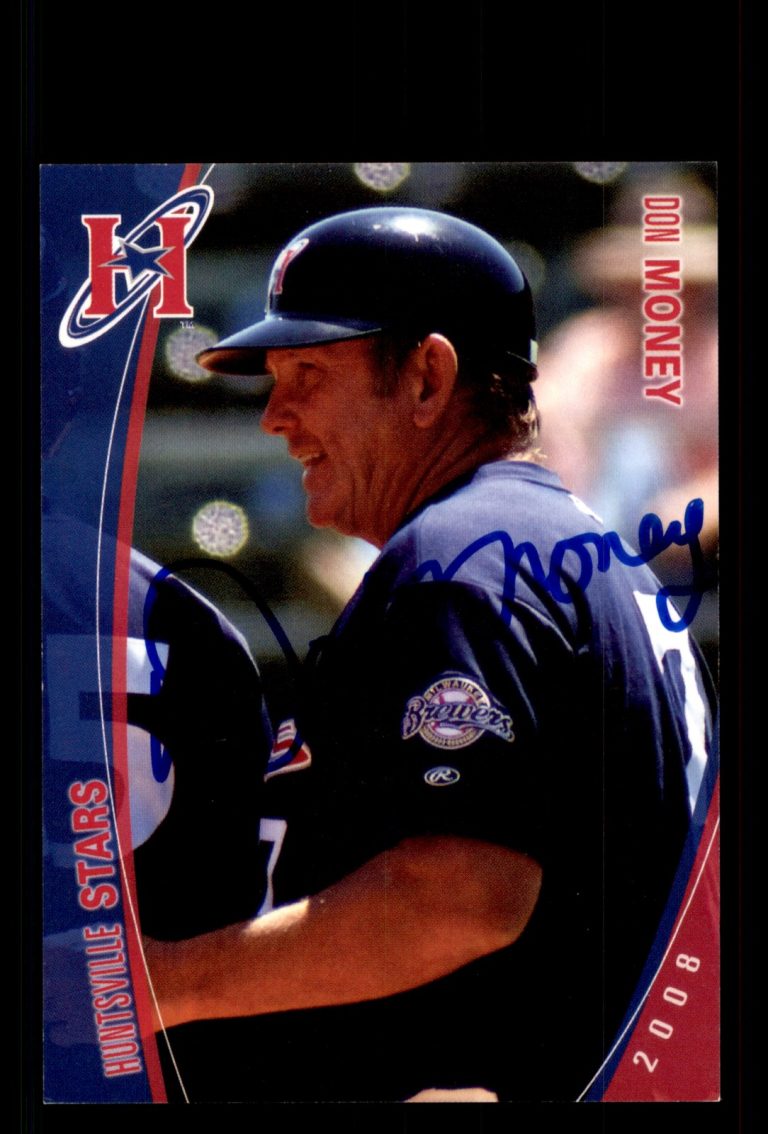 Signed Baseball Card Auto Don Money 2008 Grandstand Huntsville Stars