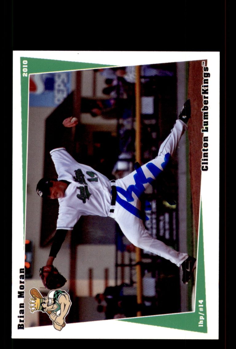 Signed Baseball Card Auto Brian Moran 2010 Grandstand Clinton LumberKings