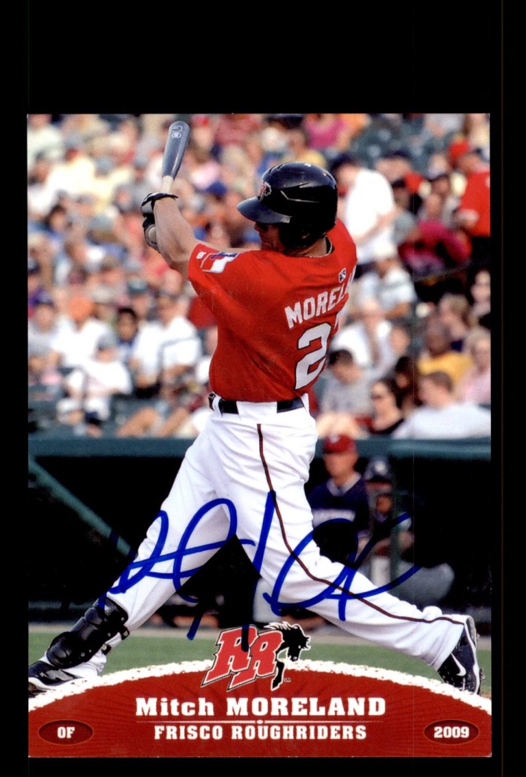 Signed Baseball Card Auto Mitch Moreland 2009 Grandstand Frisco RoughRiders