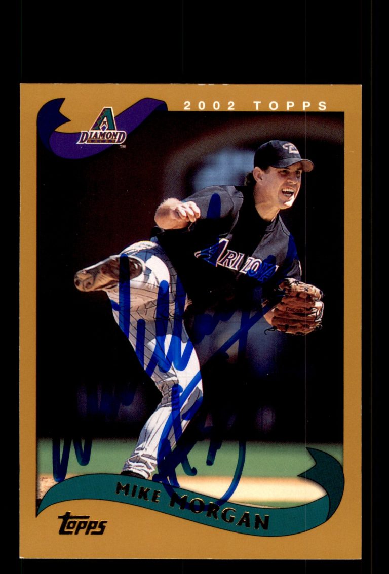 Signed Baseball Card Auto Mike Morgan 2002 Topps #416 Arizona Diamondbacks