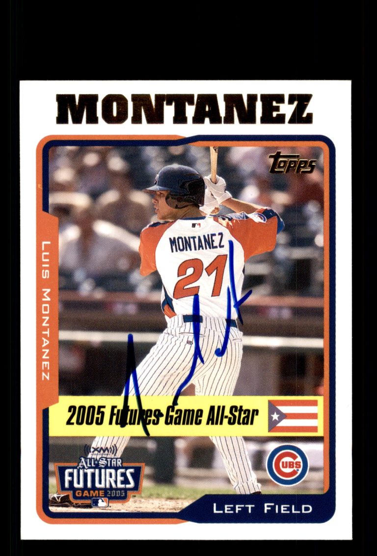 Signed Baseball Card Auto Lou Montanez 2005 Topps #UH210 Chicago Cubs