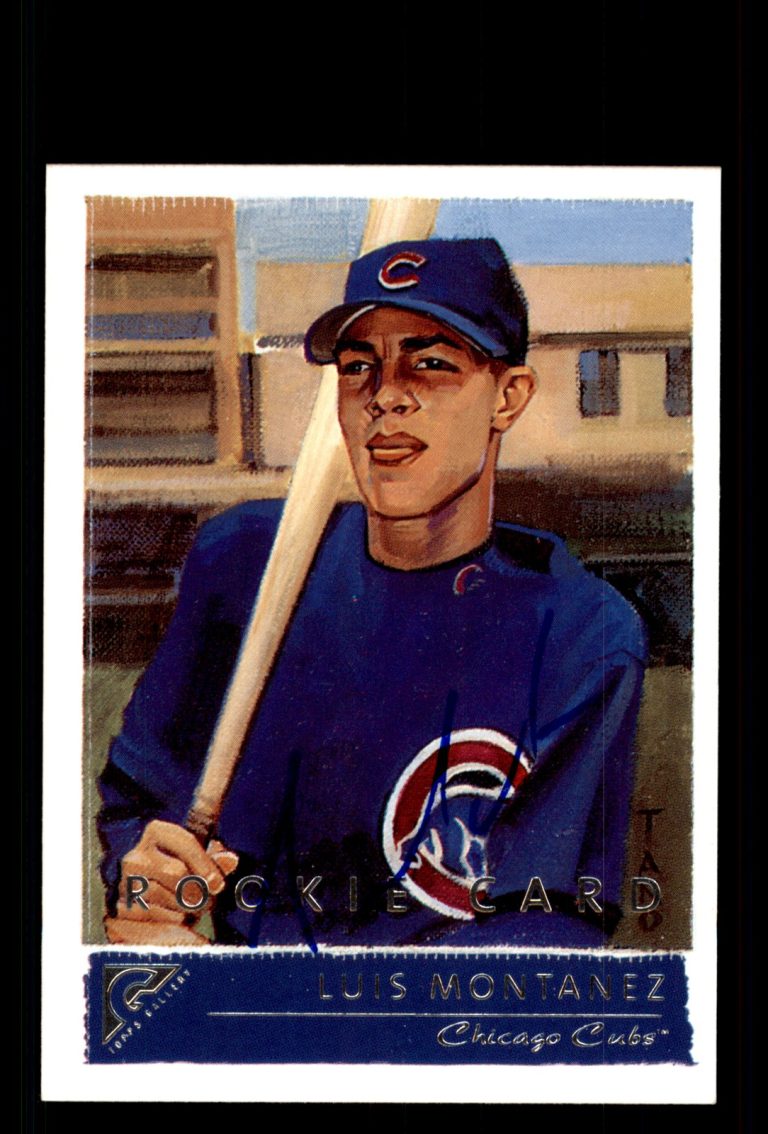 Signed Baseball Card Auto Lou Montanez 2001 Topps Gallery #127 Chicago Cubs