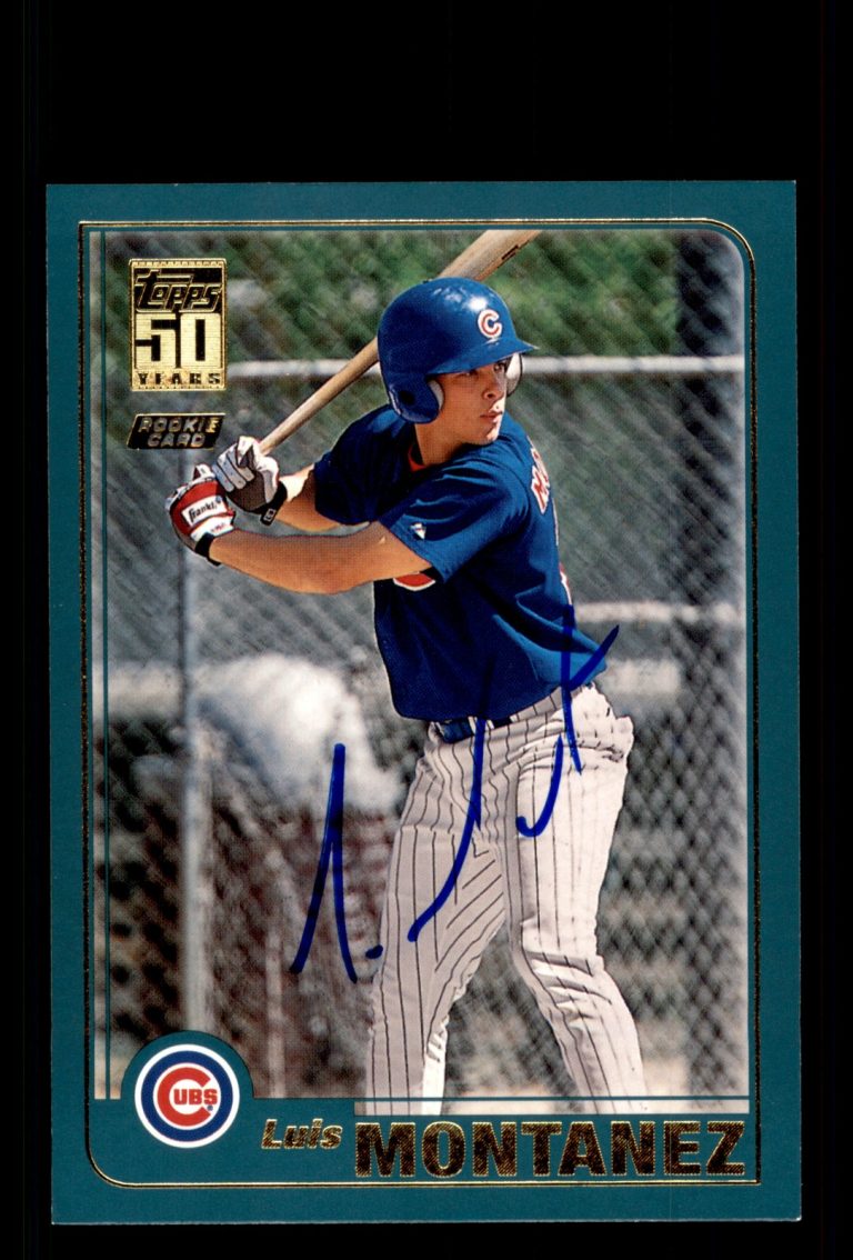 Signed Baseball Card Auto Lou Montanez 2001 Topps #T233 Chicago Cubs