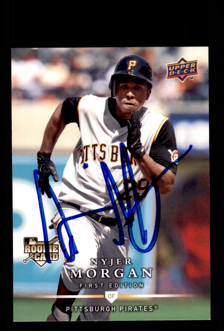 Signed Baseball Card Auto Nyjer Morgan 2008 Upper Deck First Edition #280