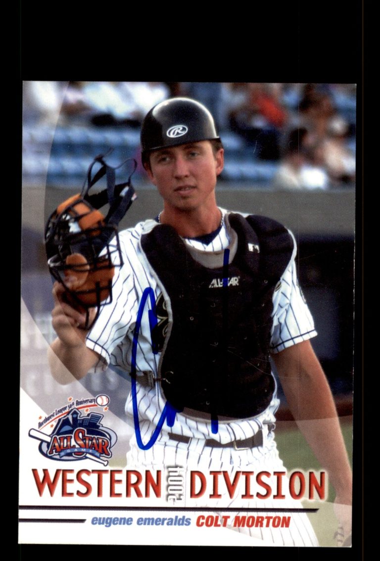 Signed Baseball Card Auto Colt Morton 2004 Northwest League All-Stars