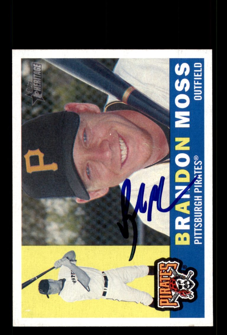 Signed Baseball Card Auto Brandon Moss 2009 Topps Heritage #113 Pirates