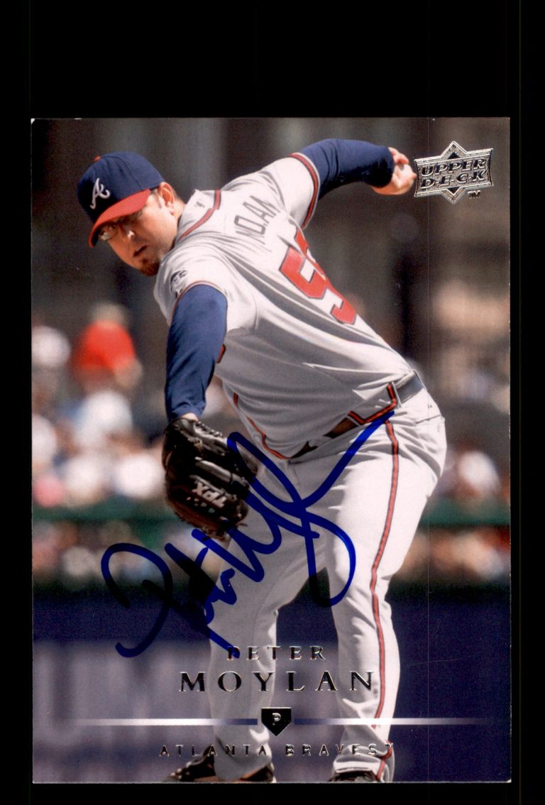 Signed Baseball Card Auto Peter Moylan 2008 Upper Deck #45 Atlanta Braves