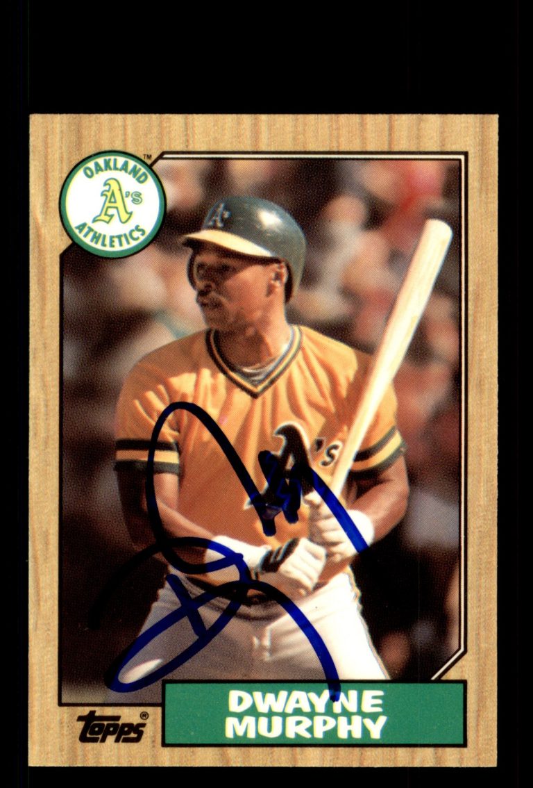 Signed Baseball Card Auto Dwayne Murphy 1987 Topps #743 A's Tiffany