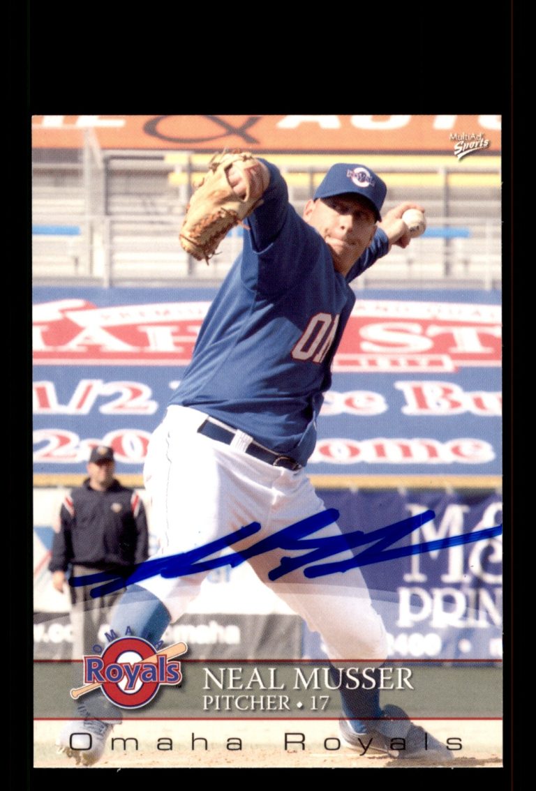 Signed Baseball Card Auto Neal Musser 2008 MultiAd Omaha Royals