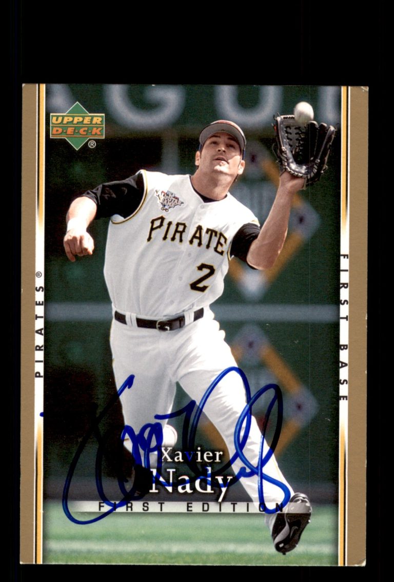 Signed Baseball Card Auto Xavier Nady 2007 Upper Deck First Edition #260