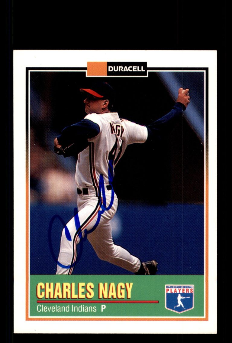 Signed Baseball Card Auto Charles Nagy 1993 Duracell Power Players #11 Indians