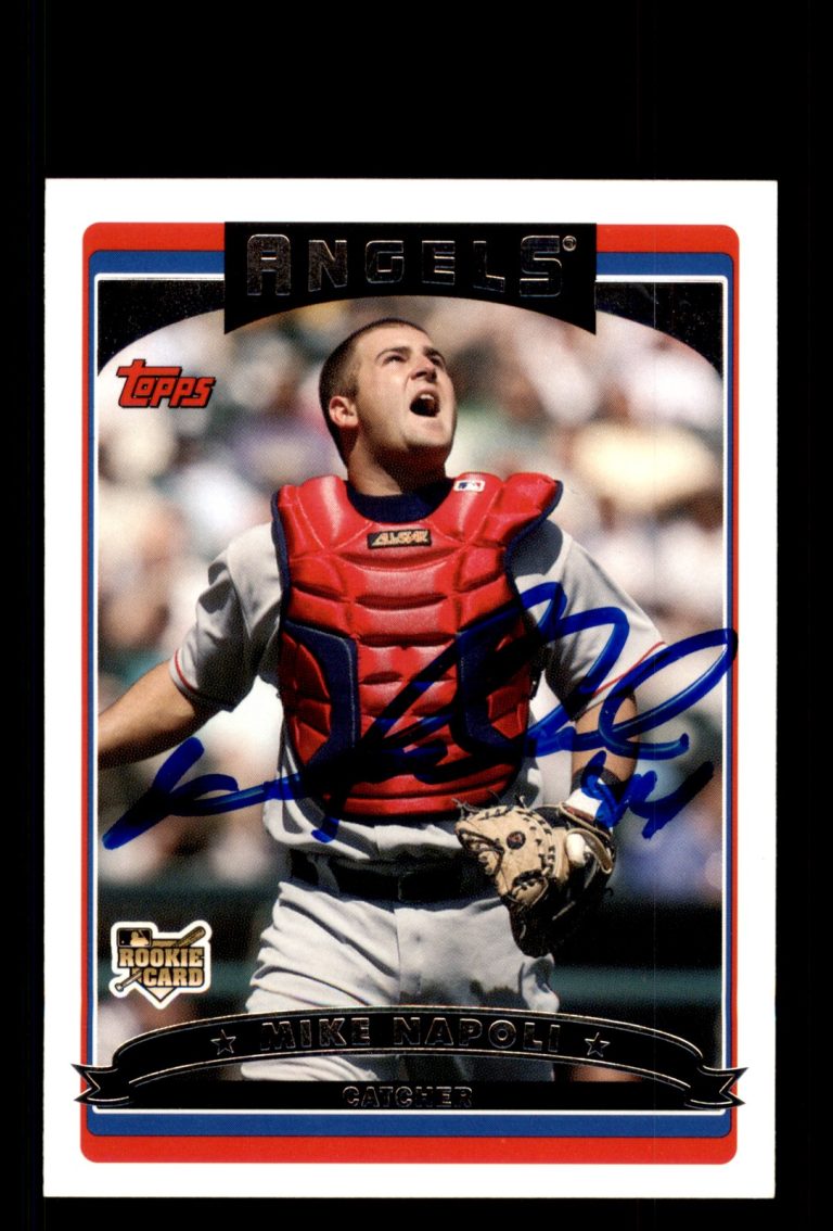 Signed Baseball Card Auto Mike Napoli 2006 Topps #UH153 Los Angeles Angels