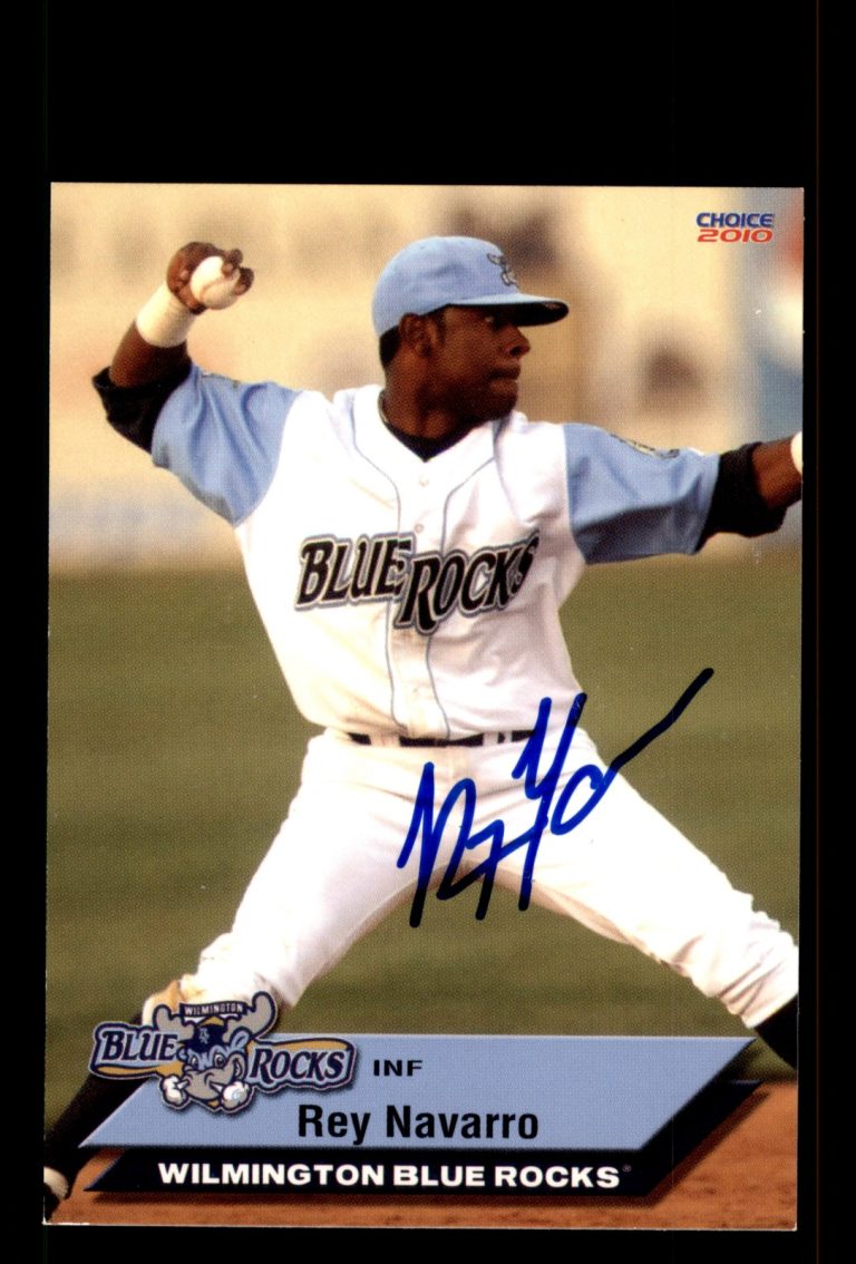 Signed Baseball Card Auto Rey Navarro 2010 Choice Wilmington Blue Rocks