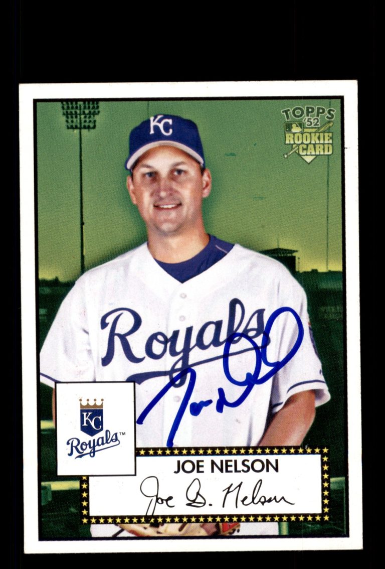 Signed Baseball Card Auto Joe Nelson 2006 Topps '52 Rookies #80 Royals