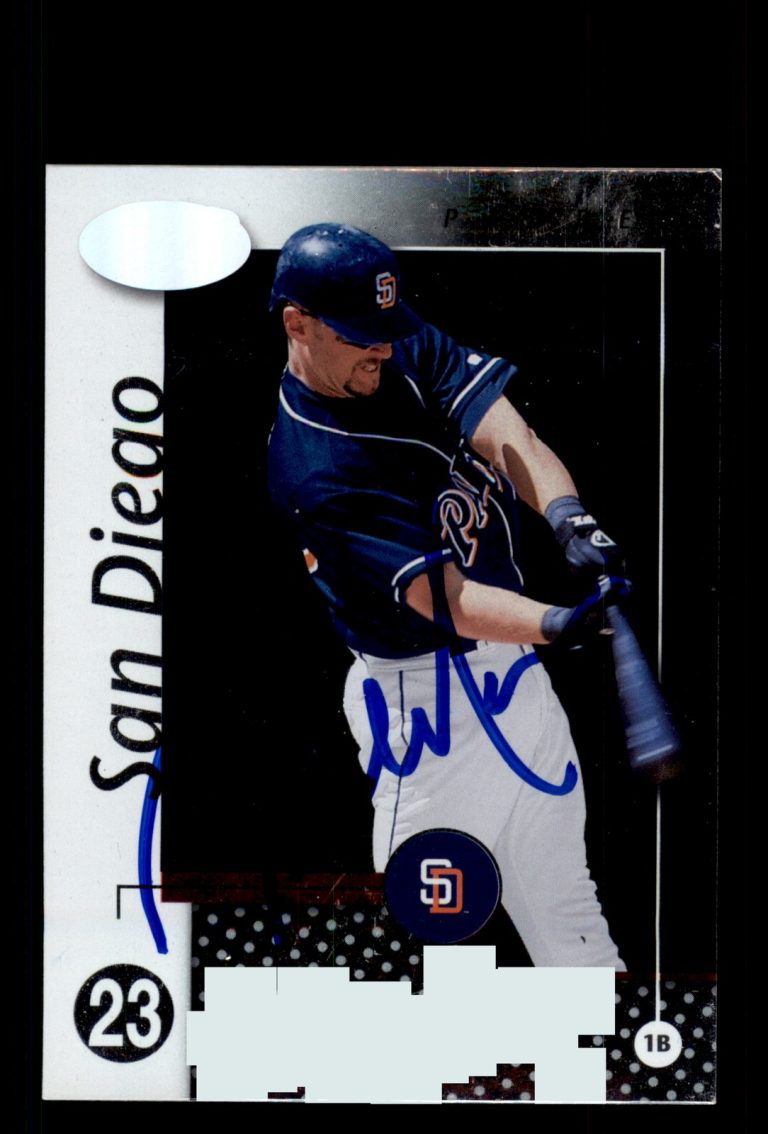 Signed Baseball Card Auto Phil Nevin 2002 Leaf Certified #83 San Diego Padres