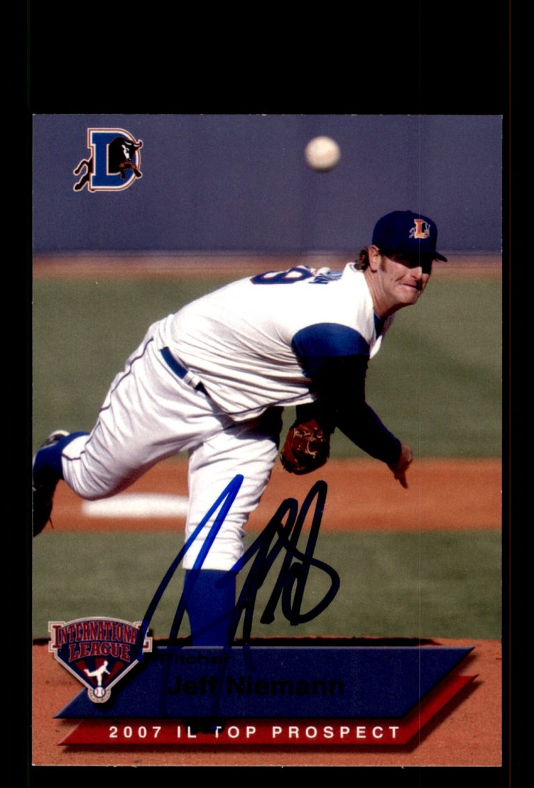 Signed Baseball Card Auto Jeff Niemann 2007 International League Top Prospects