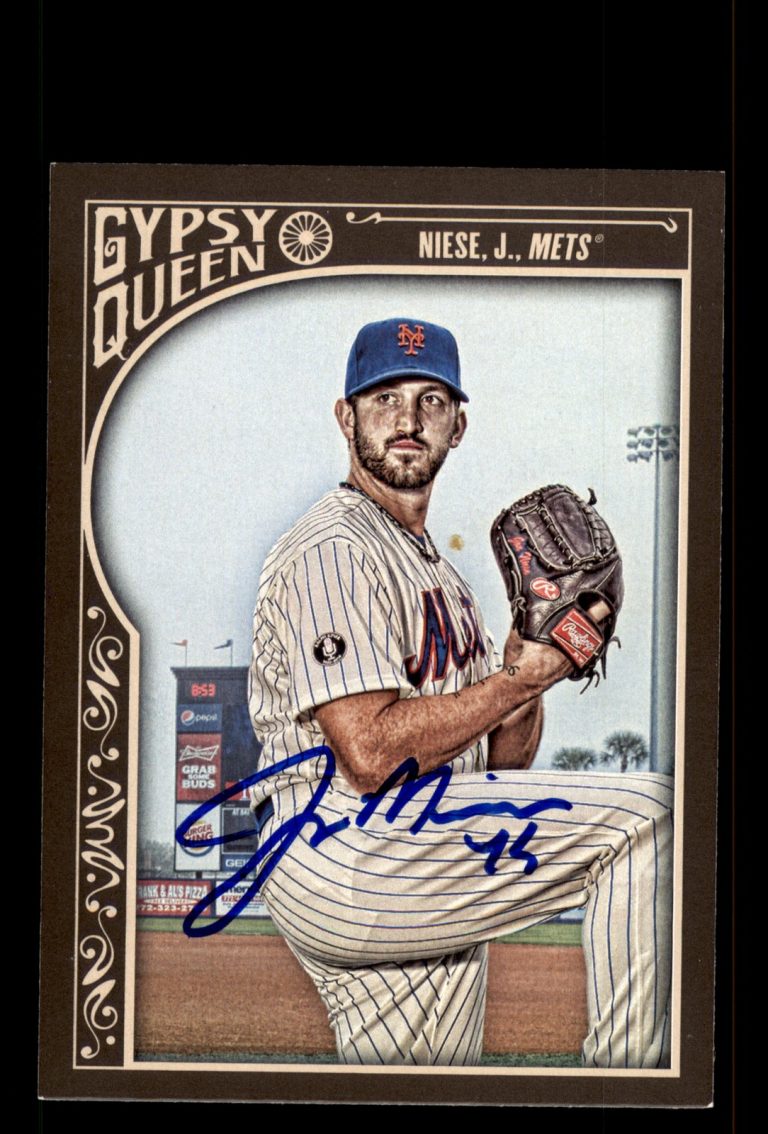 Signed Baseball Card Auto Jonathon Niese 2015 Topps Gypsy Queen #207 Mets
