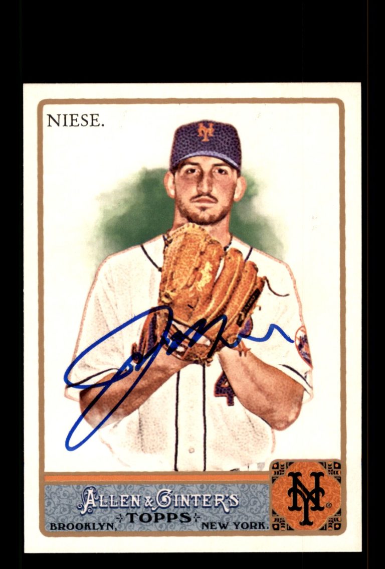 Signed Baseball Card Auto Jon Niese 2011 Topps Allen & Ginter #319 New York Mets