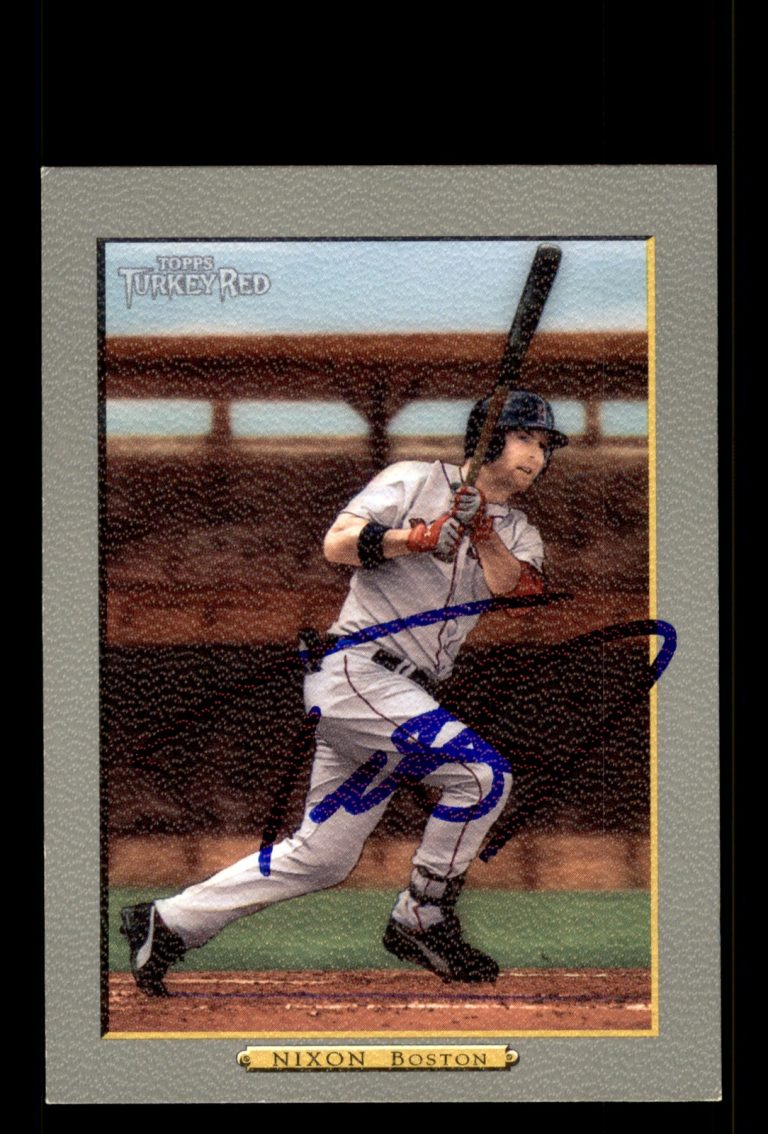 Signed Baseball Card Auto Trot Nixon 2006 Topps Turkey Red #564 Boston Red Sox