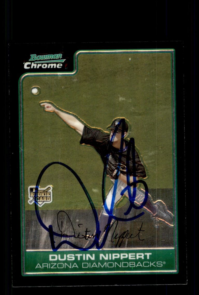 Signed Baseball Card Auto Dustin Nippert 2006 Bowman Chrome #BDP30 Diamondbacks