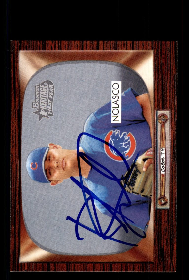 Signed Baseball Card Auto Ricky Nolasco 2004 Bowman Heritage #309 Chicago Cubs