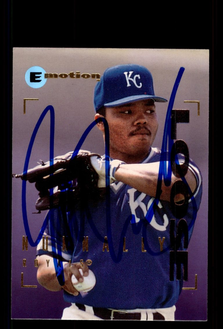 Signed Baseball Card Auto Jon Nunnally 1995 SkyBox E-Motion #51 Royals