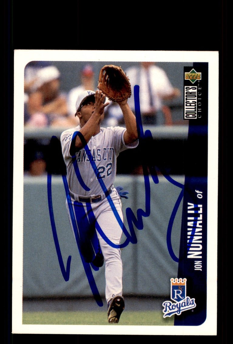 Signed Baseball Card Auto Jon Nunnally 1996 Collector's Choice #175 Royals