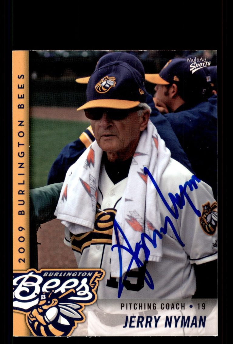 Signed Baseball Card Auto Gerry Nyman 2009 MultiAd Burlington Bees