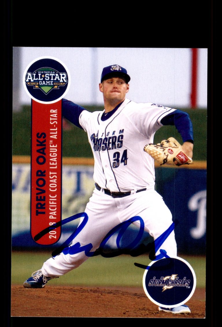 Signed Baseball Card Auto Trevor Oaks 2018 Choice Pacific Coast League All-Stars
