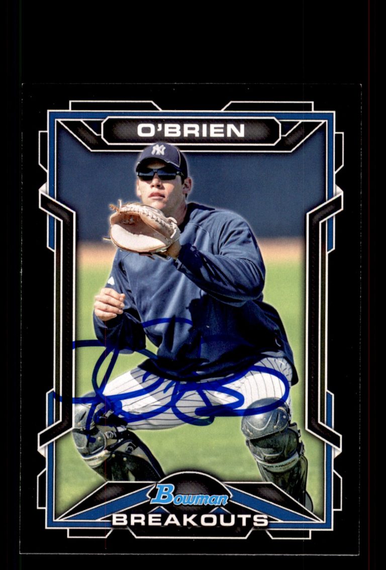 Signed Baseball Card Auto Peter O'Brien 2013 Bowman #BSB-PO New York Yankees