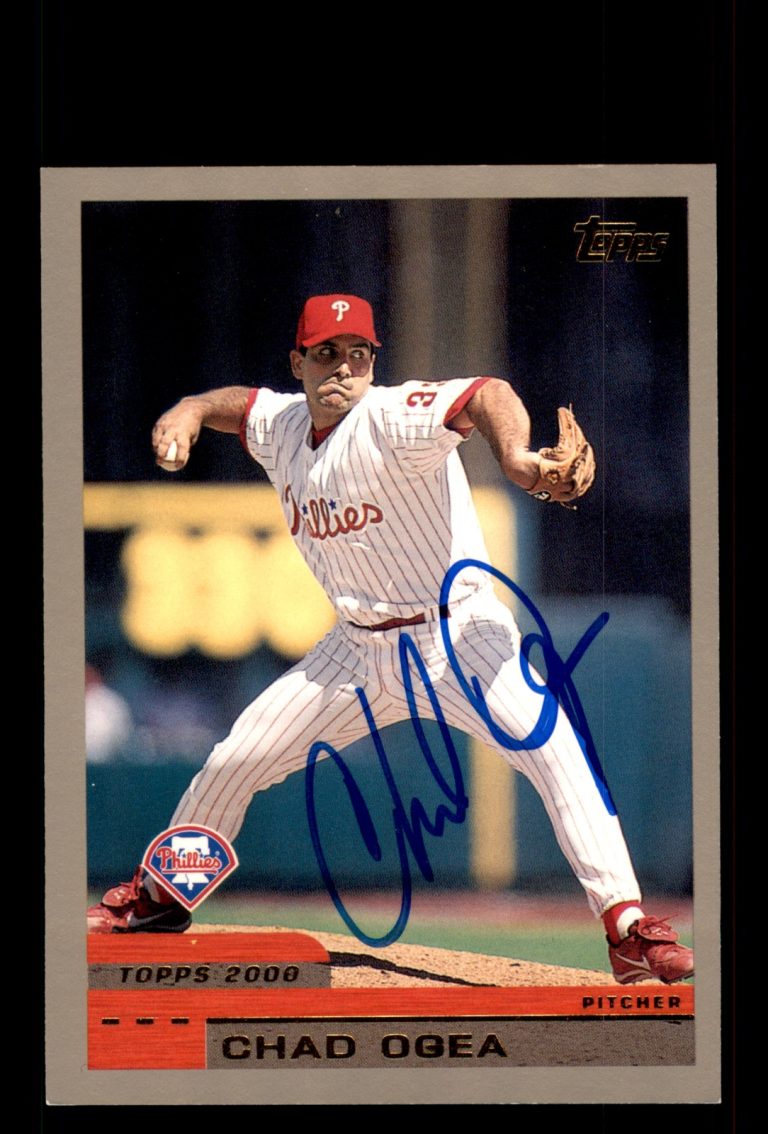 Signed Baseball Card Auto Chad Ogea 2000 Topps #63 Philadelphia Phillies