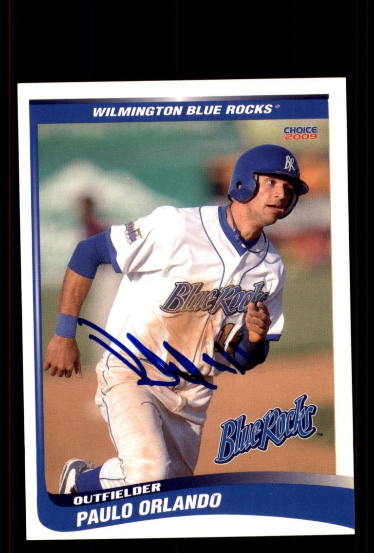 Signed Baseball Card Auto Paulo Orlando 2009 Choice Wilmington Blue Rocks