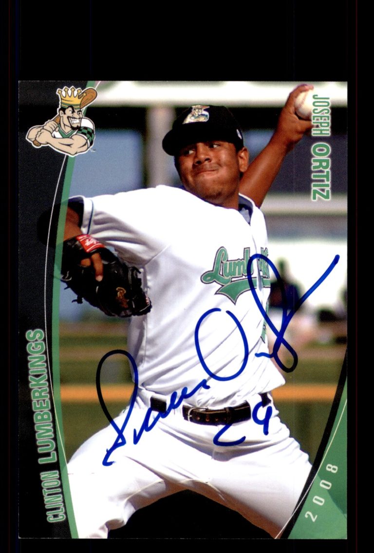 Signed Baseball Card Auto Joseph Ortiz 2008 Grandstand Clinton LumberKings