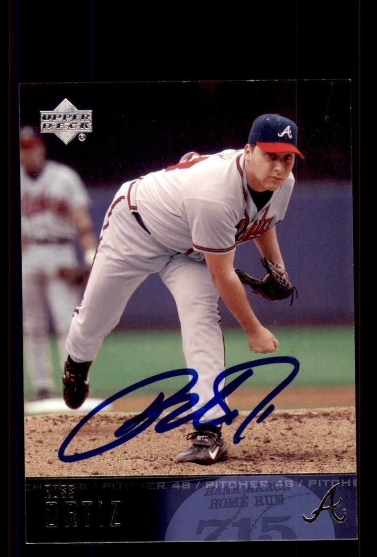 Signed Baseball Card Auto Russ Ortiz 2004 Upper Deck #292 Atlanta Braves