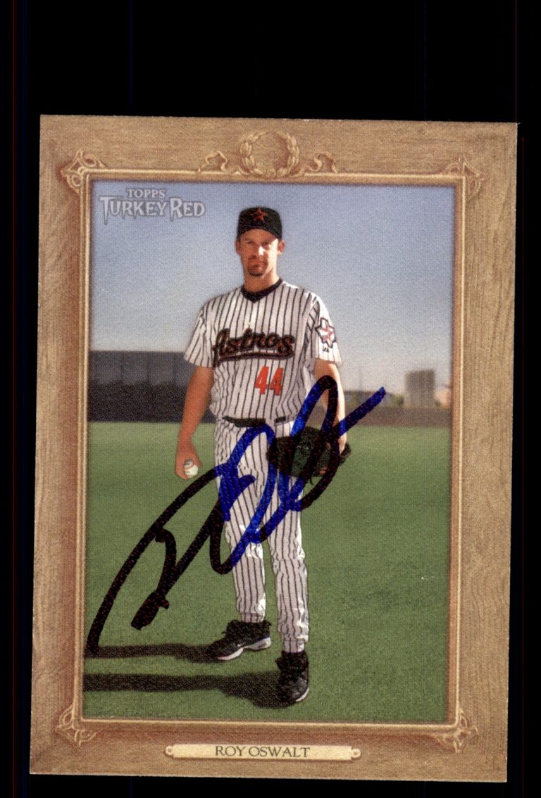 Signed Baseball Card Auto Roy Oswalt 2007 Topps Turkey Red #122 Houston Astros