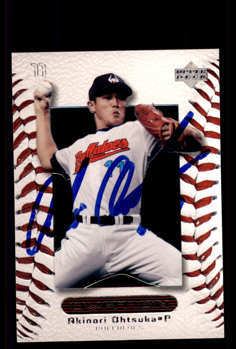 Signed Baseball Card Auto Akinori Otsuka 2000 Upper Deck Ovation Japan #59