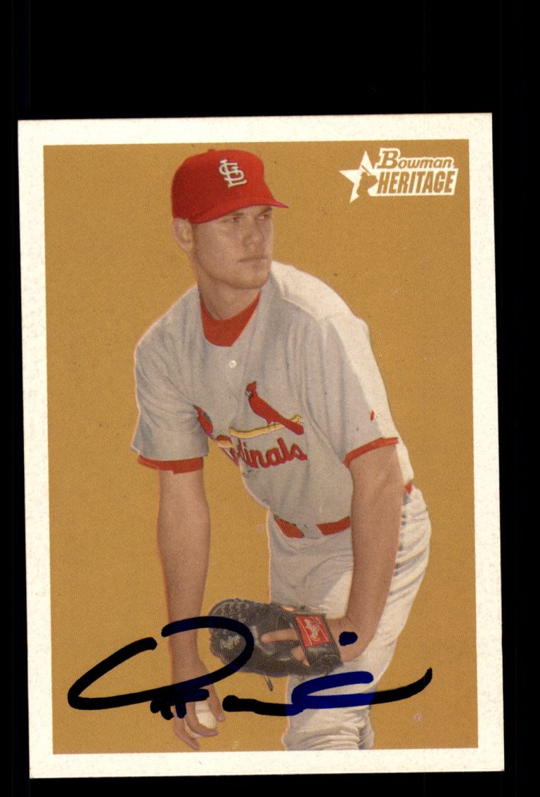 Signed Baseball Card Auto Adam Ottavino 2006 Bowman Heritage #BHP83 Cardinals