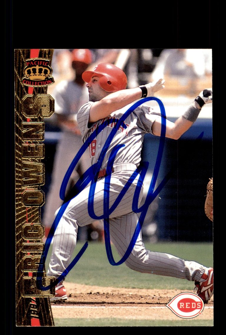 Signed Baseball Card Auto Eric Owens 1997 Pacific Crown Collection #274 Reds