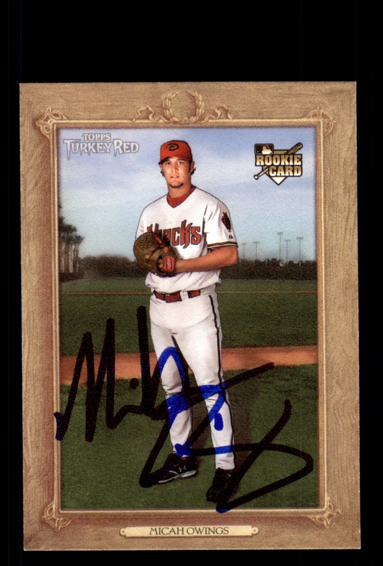 Signed Baseball Card Auto Micah Owings 2007 Topps Turkey Red #39 Diamondbacks