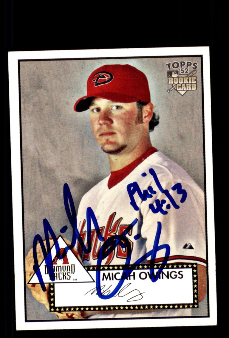 Signed Baseball Card Auto Micah Owings 2007 Topps Rookie 52 #110 Diamondbacks