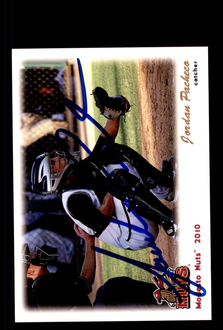 Signed Baseball Card Auto Jordan Pacheco 2010 Grandstand Modesto Nuts