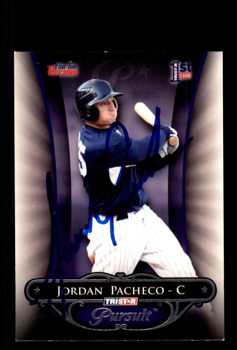 Signed Baseball Card Auto Jordan Pacheco 2010 TriStar Pursuit #61 Tourists