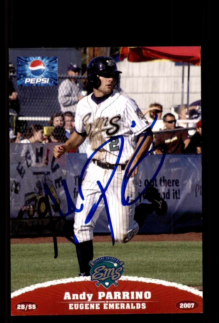 Signed Baseball Card Auto Andy Parrino 2007 Grandstand Eugene Emeralds