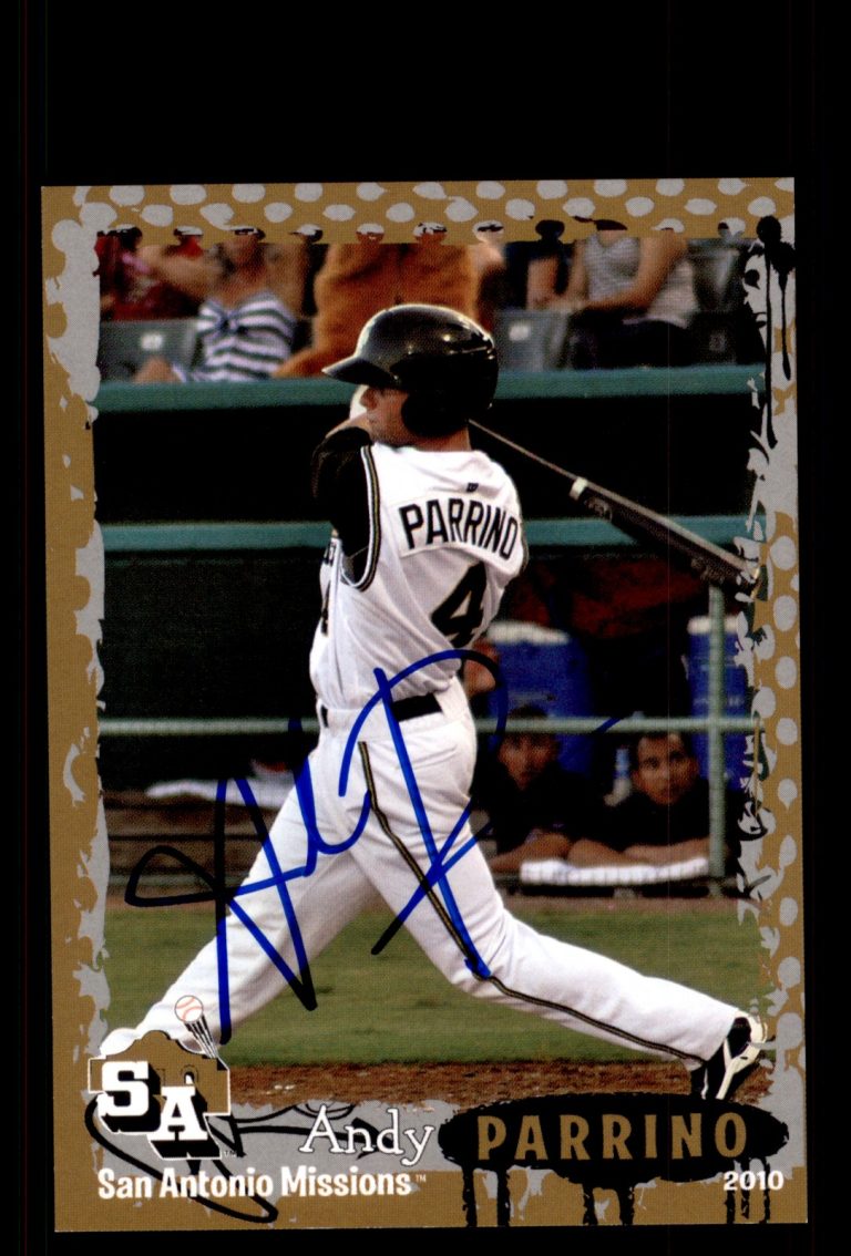 Signed Baseball Card Auto Andy Parrino 2010 Grandstand San Antonio Missions