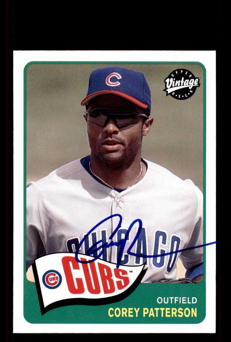 Signed Baseball Card Auto Corey Patterson 2003 Upper Deck Vintage #57 Cubs